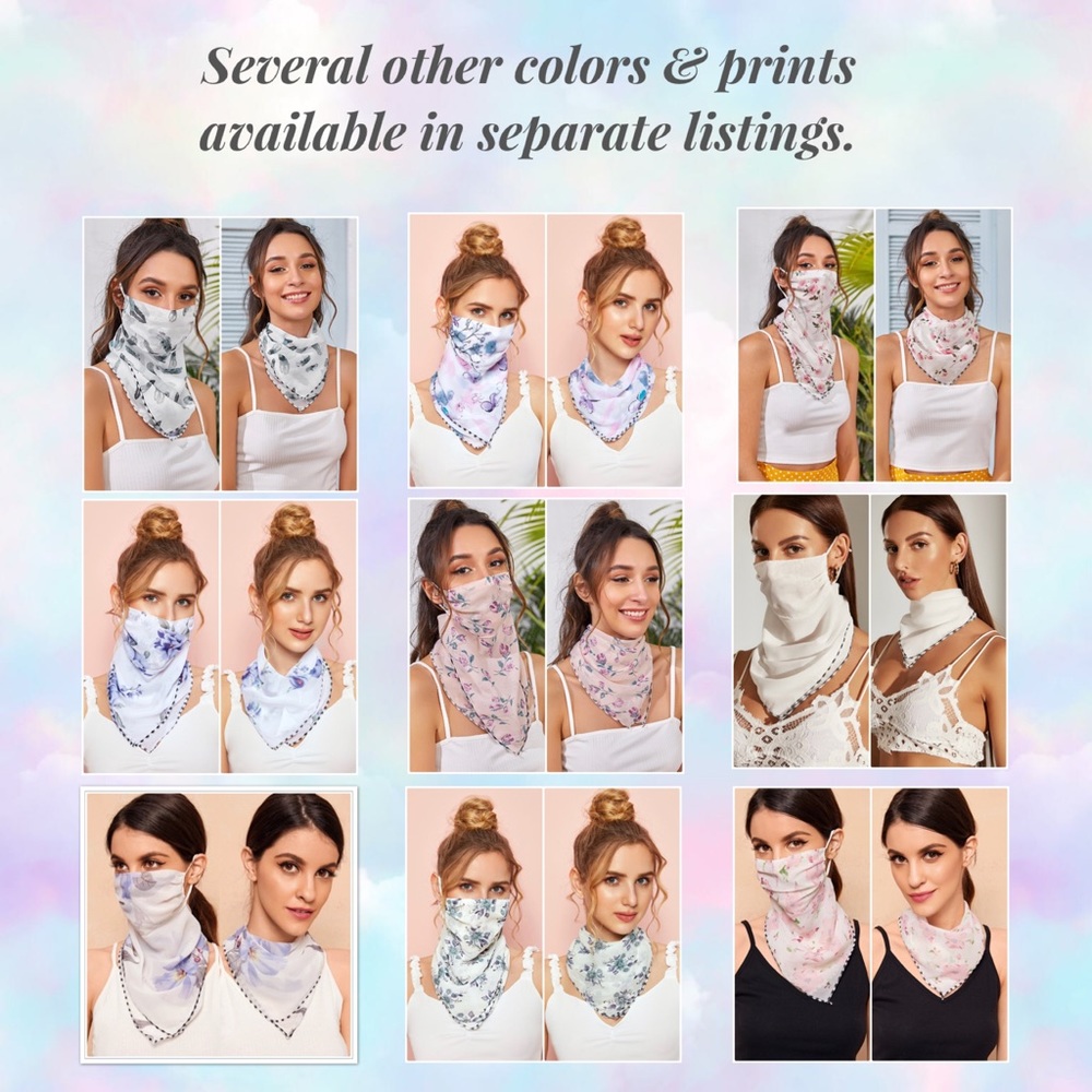 FACE MASK SALE! Pretty Convertible Scarf Face Mask - Picture 9 of 12